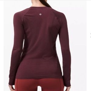 Lululemon Swiftly Long Sleeve Maroon